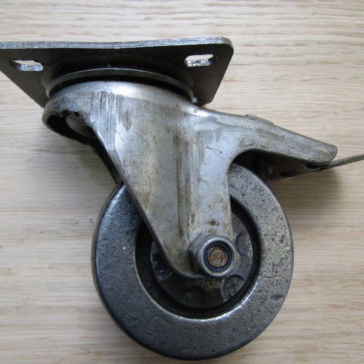 Furniture Swivel Wheel 3" Braked Castor Cast Iron for wholesale by IronmongeryWorld