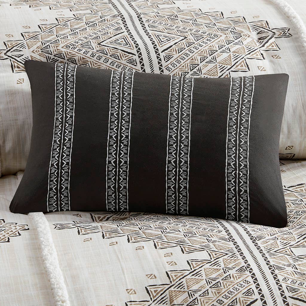Olliix - Wholesale Bedding Set - 4 Piece Boho Printed Comforter/Duvet Cover Set, Beige/Ivory8