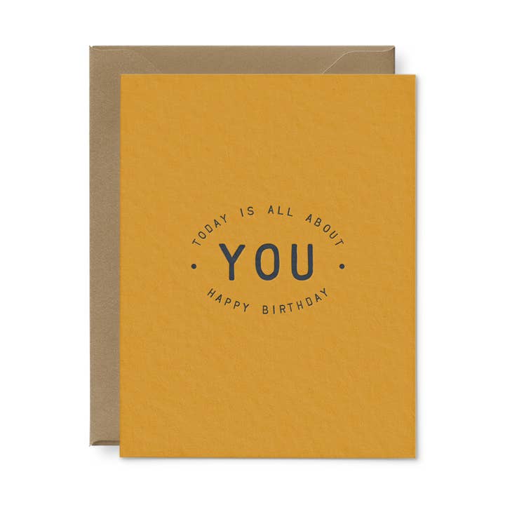 All About You Birthday Greeting Card for wholesale by Ruff House Print Shop