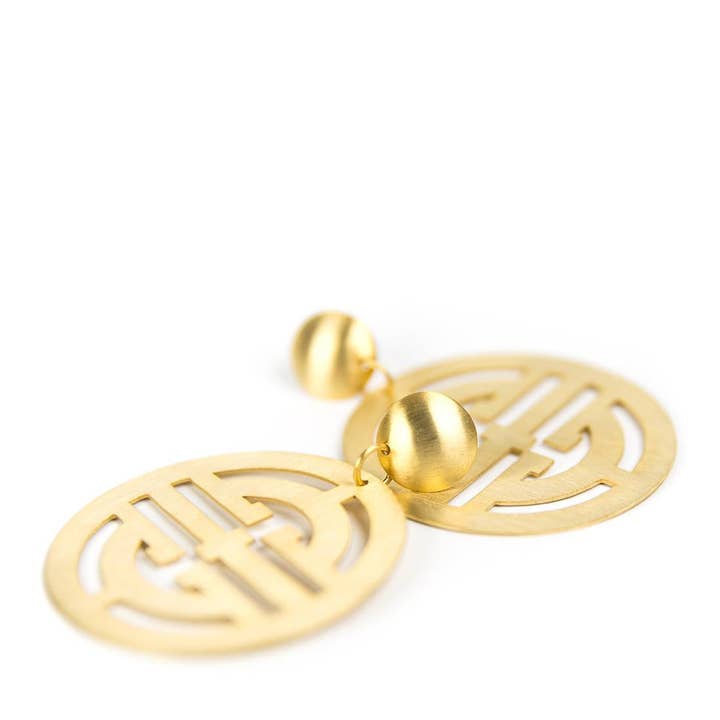 Lisi Lerch - Venta al por mayor Pendientes colgantes - Zoey - Oro Cepillado - WS1