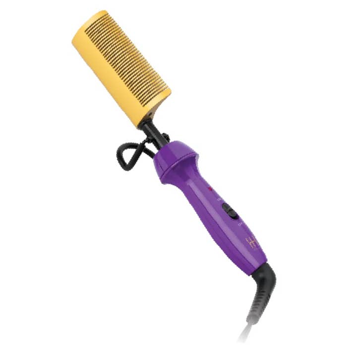 Hot & Hotter Electric Ceramic Pressing Hot Comb Curved Teeth for wholesale by Annie International, Inc.