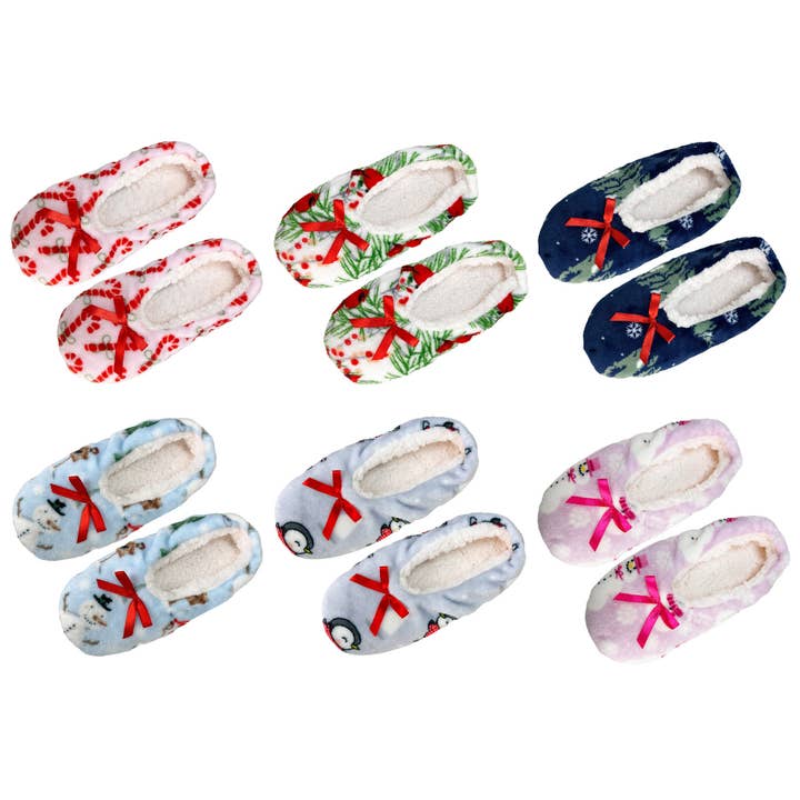 Viv Velvety Fleece Holiday Slipper Assortment for wholesale by Opportunities