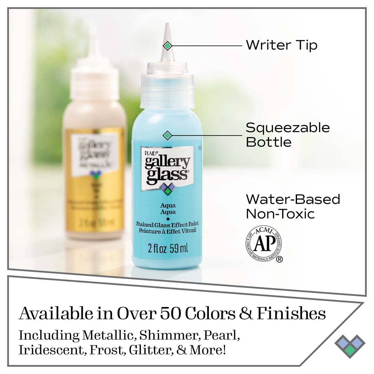 Plaid Crafts - Wholesale Acrylic Paint - Gallery Glass ® Stained Glass Paint, 2 oz68