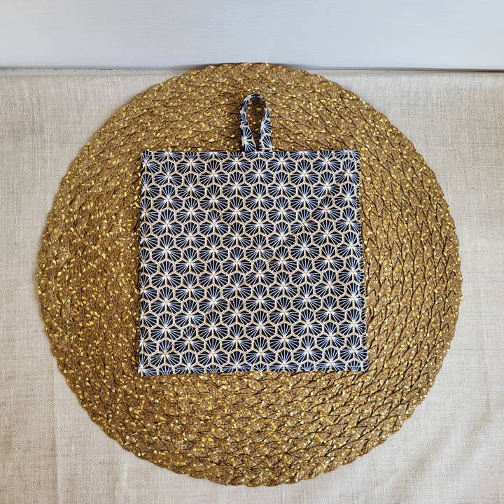 NS par Nathalie SEVE - Wholesale Oven Mitt/Pot Holder - “Riad Noir” Printed Kitchen Potholder3