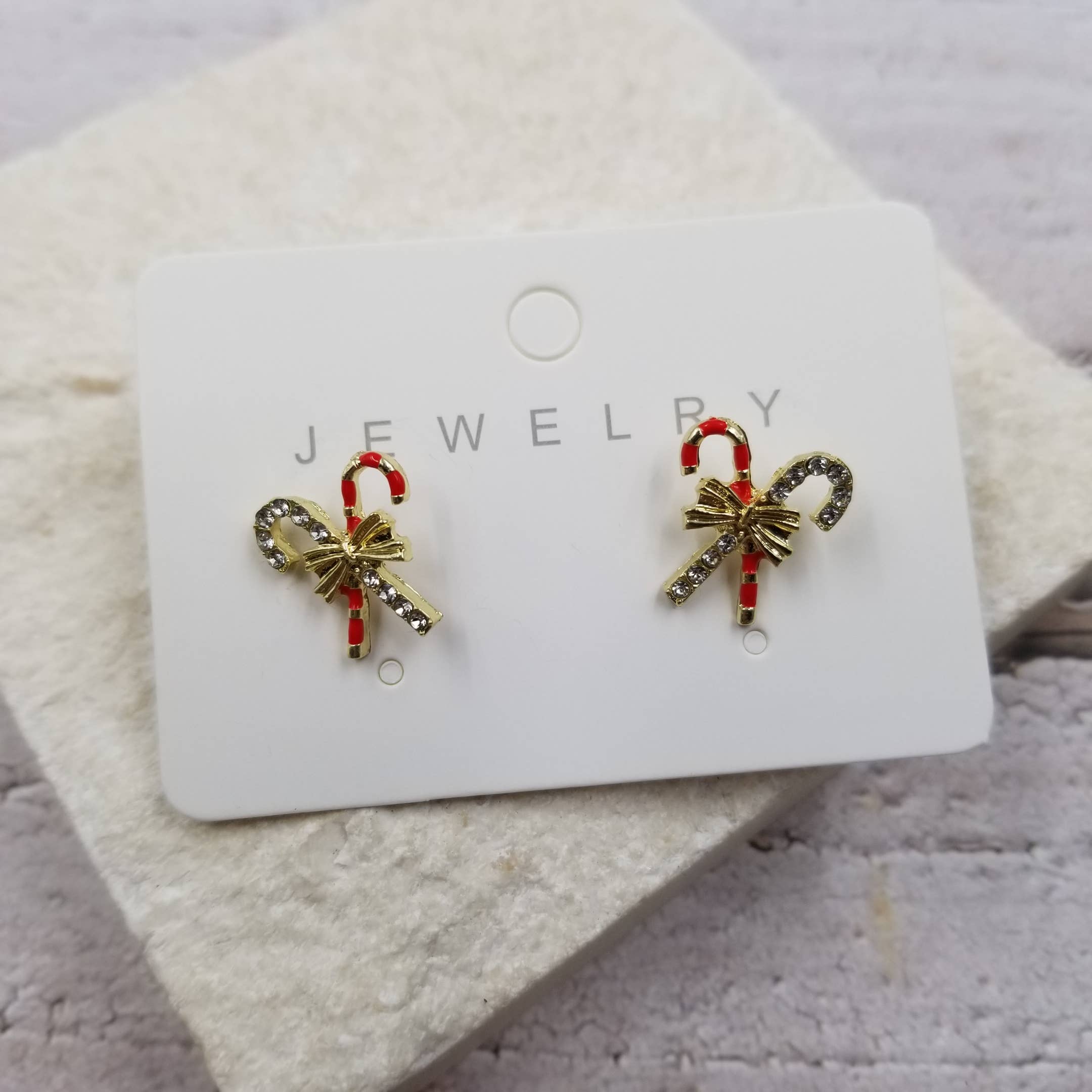 Treasure Wholesale – wholesale Dangle earrings – ChristmasExquisite Candy Cane Earrings0