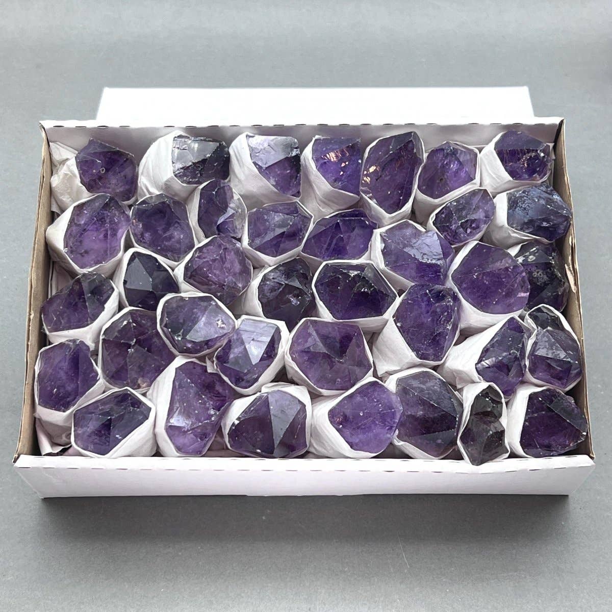 Crystal River Gems LLC - Wholesale Spiritual Stone/Crystal - Amethyst Extra Quality Raw Points Large Flat0