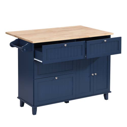 Blue Farmhouse Kitchen Island Set for wholesale on Faire10