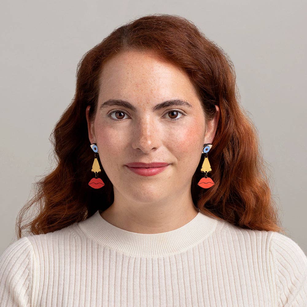 Materia Rica ☀️ - Wholesale Dangle Earrings - Eye and Nose and Mouth1