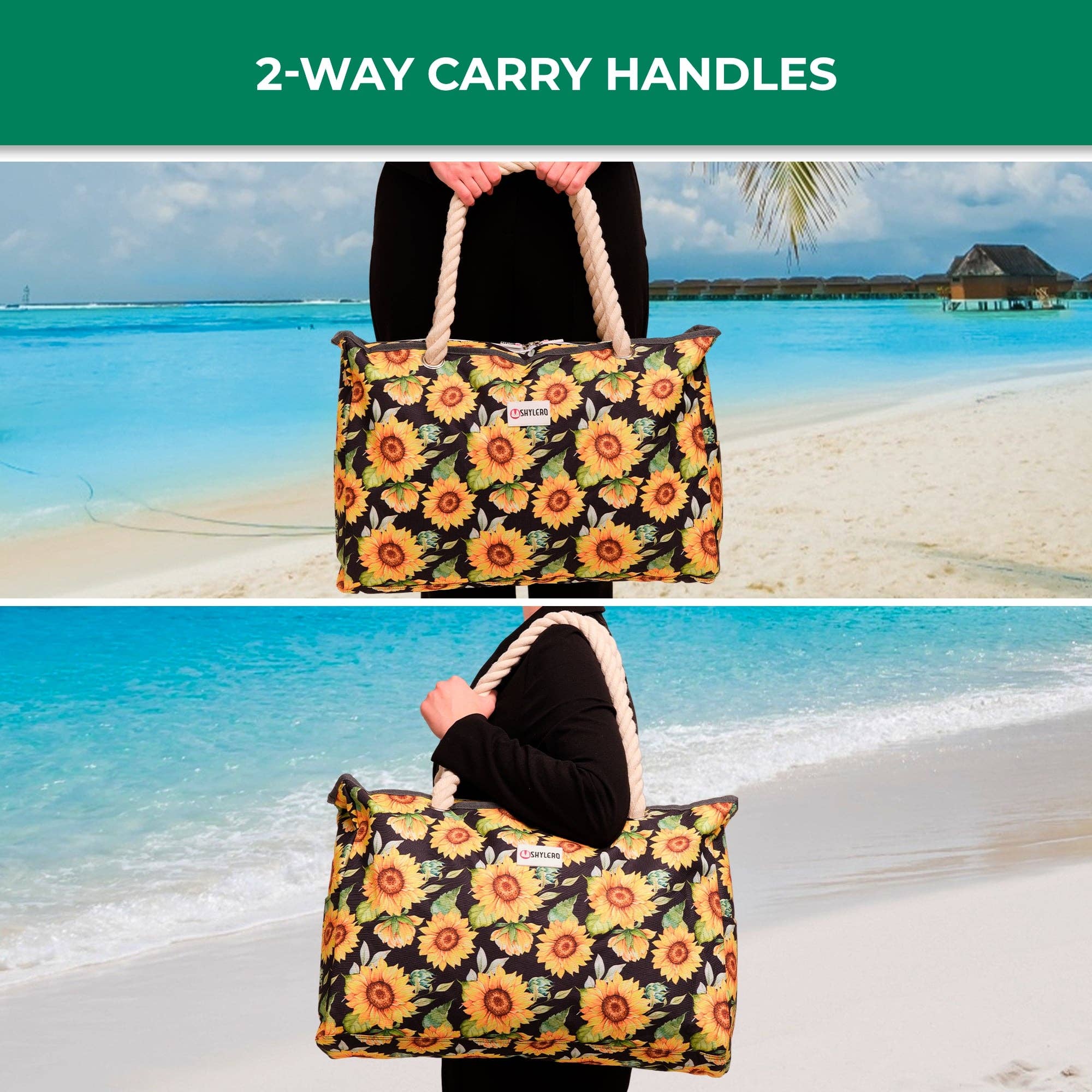 Beach Bag and Pool Bag | Water Repellent | Sunflowers for wholesale on Faire6