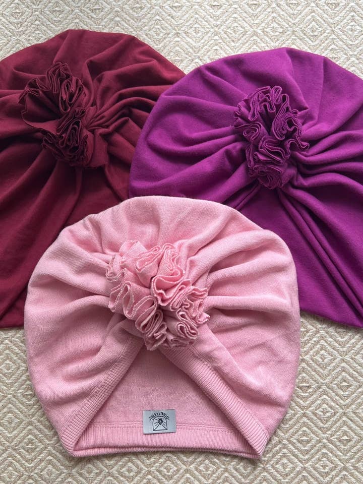 upcycling turbans berry for wholesale by TURBANTRULLAS