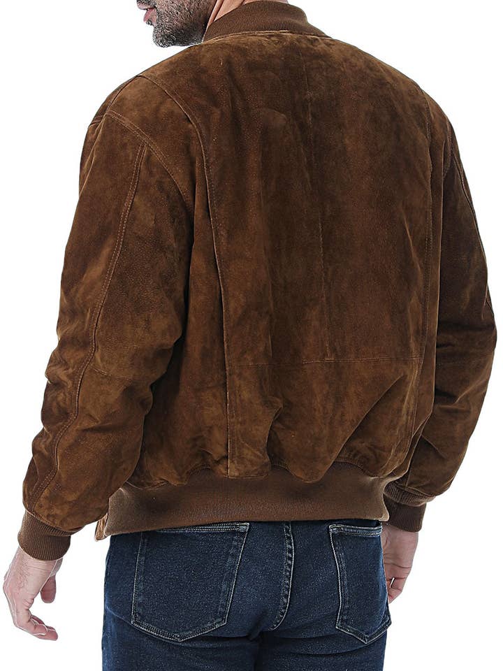 Tobacco Landing Leathers Men WWII Suede Leather Tanker Jacket for wholesale on Faire