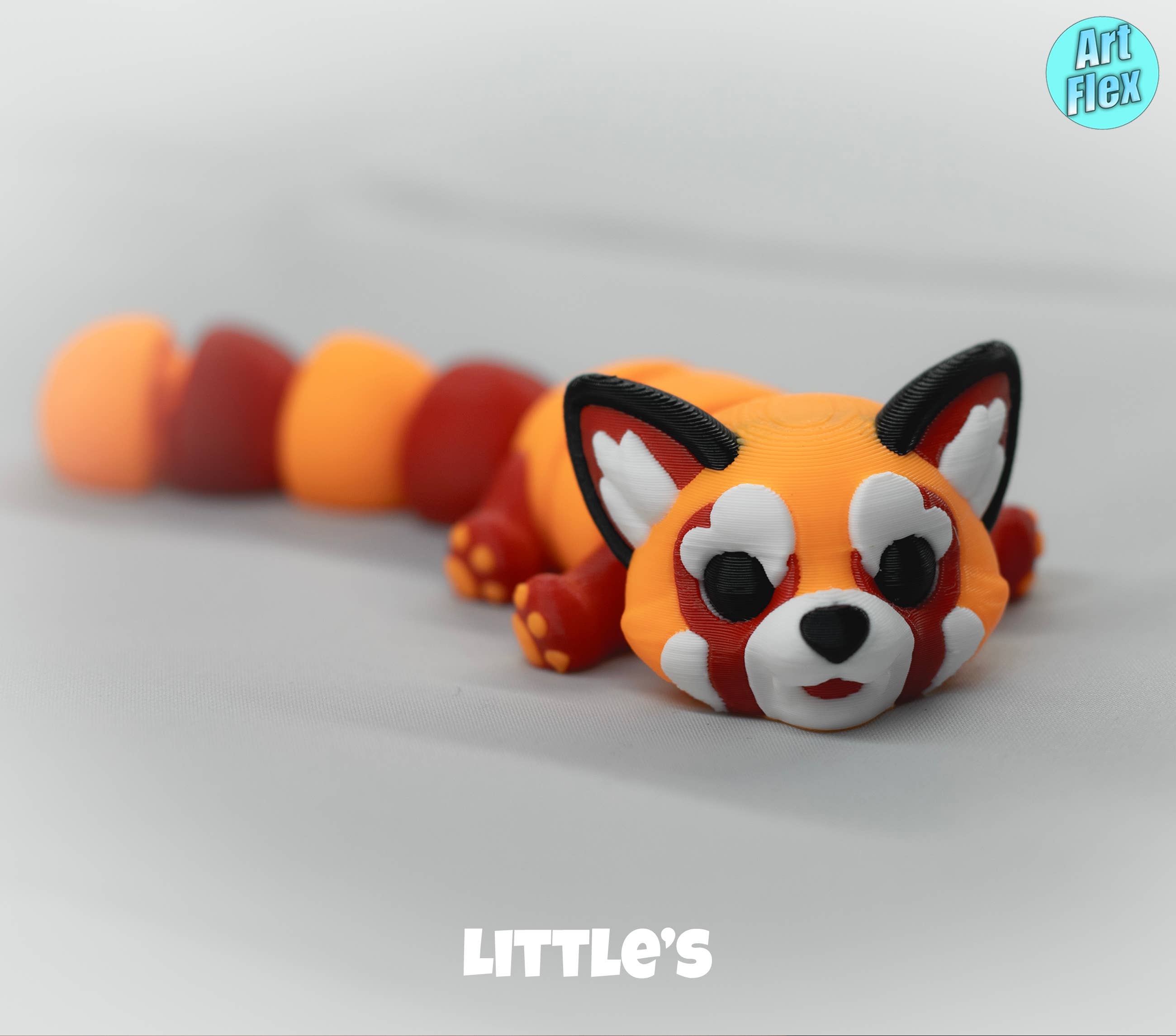 Great American Designs - Wholesale Fidget Toy - Kids - Tiny Baby Red Panda Articulating Fidget, 3D Printed3