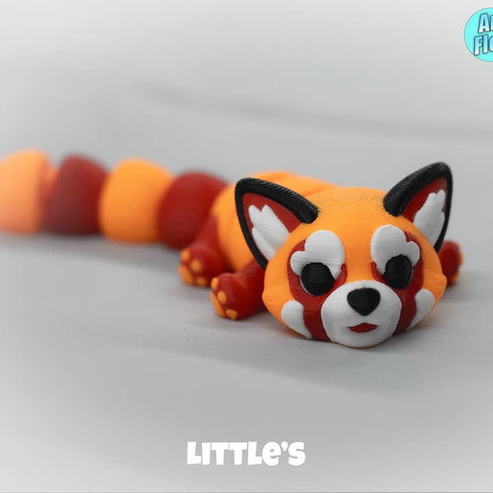 Great American Designs - Wholesale Fidget Toy - Kids - Tiny Baby Red Panda Articulating Fidget, 3D Printed3