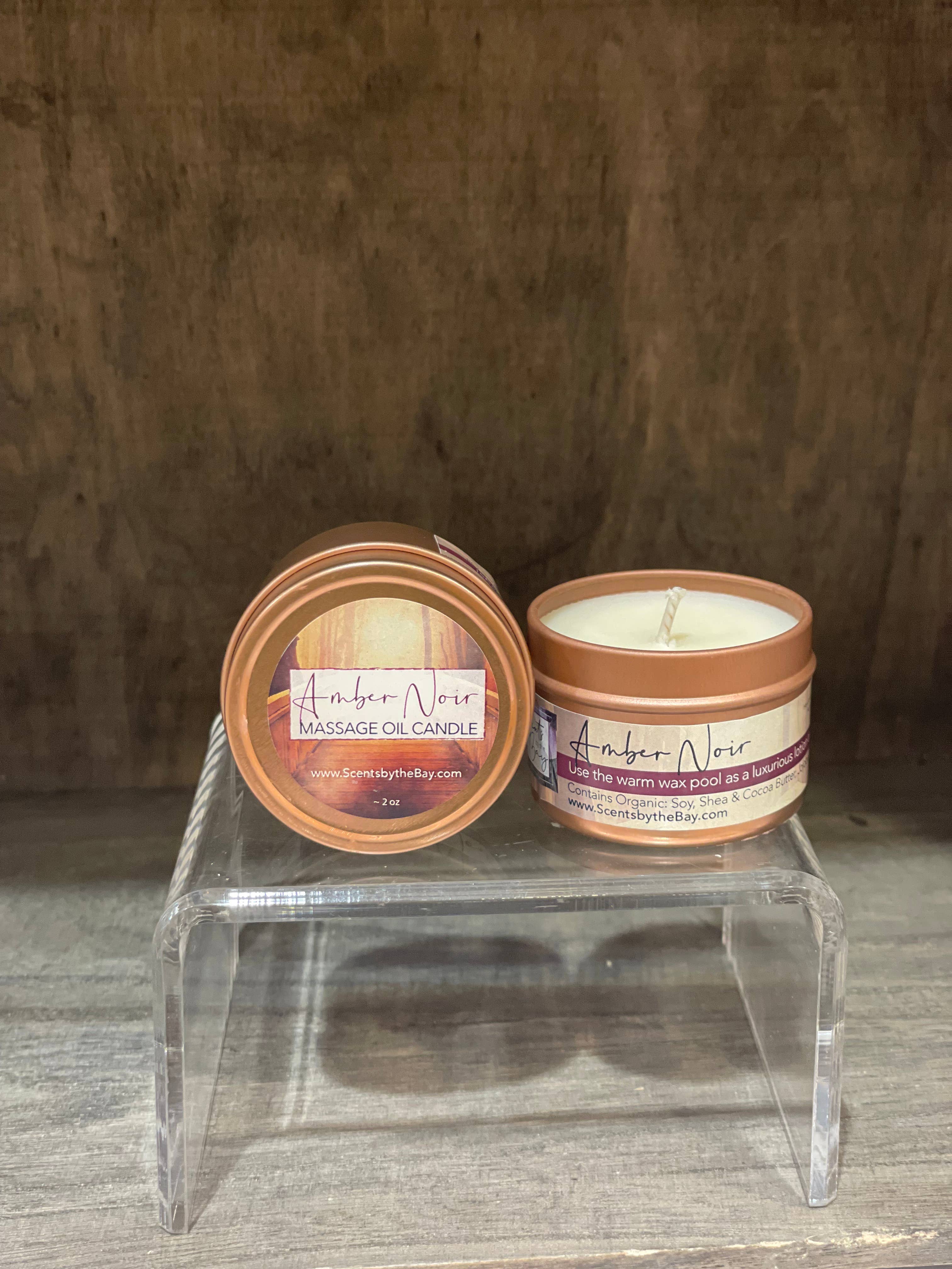 Scents by the Bay - Wholesale Travel Candles - 2 oz Travel Tin: Organic Massage Oil Candle1