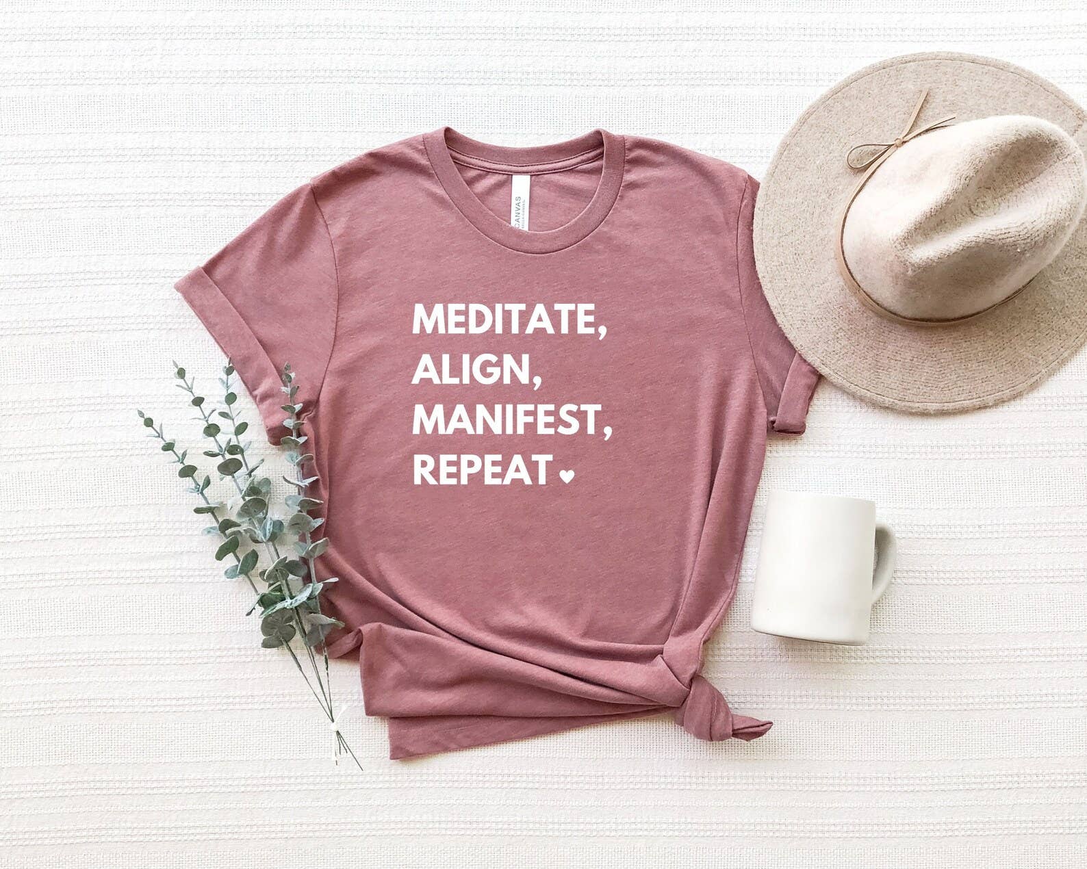 VibeClothing - Wholesale Screen Printed T-Shirt - Women's - Meditate Align Manifest Repeat T-shirt0