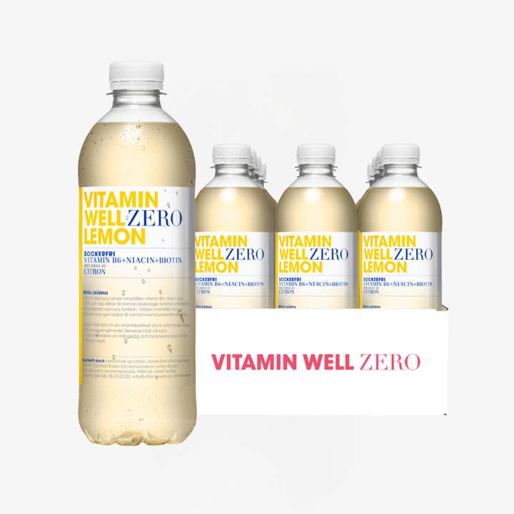 Vitamin Well Zero Zitrone 500 ml (12er-Pack) für den Großhandel von Nordic Refreshment