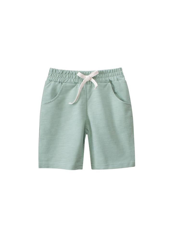MyKids-USA® - Wholesale Shorts - Kids - Boys Solid Color Green Soft Casual Style Shorts1