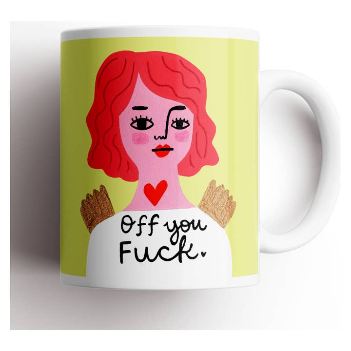 Disrupted Industries - Wholesale Coffee mug - Off You Fuck Grumpy Angel Mug1