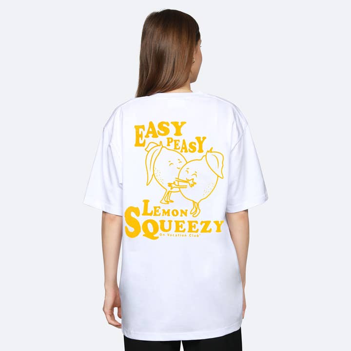 Branco Camiseta Lemon Squeezy - Branco para venda a revendedores na Faire2