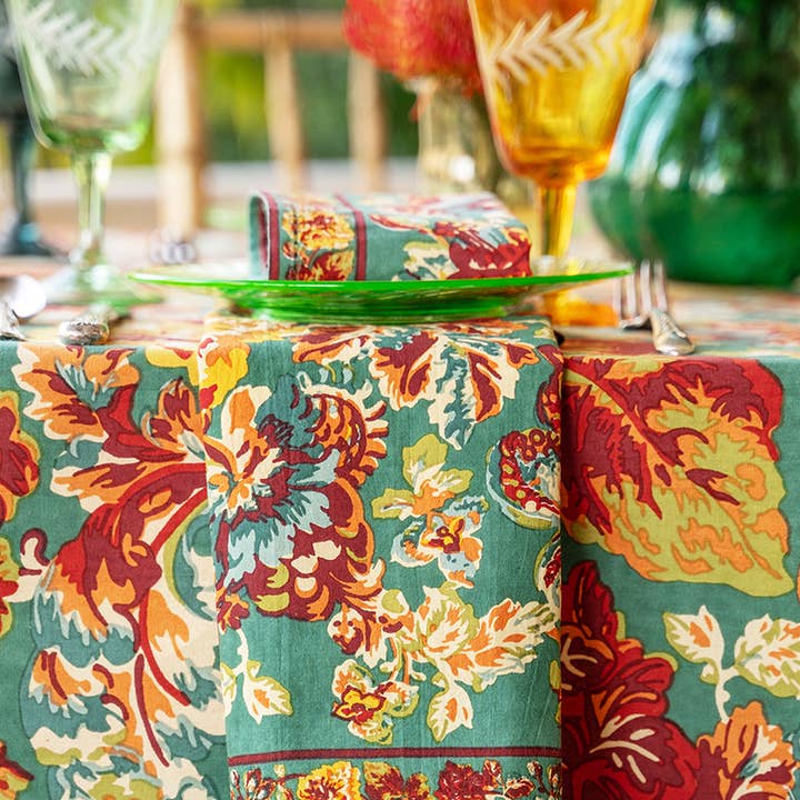 Conjunto de Guardanapos Romã de 4 - Azul-petróleo por atacado de April Cornell