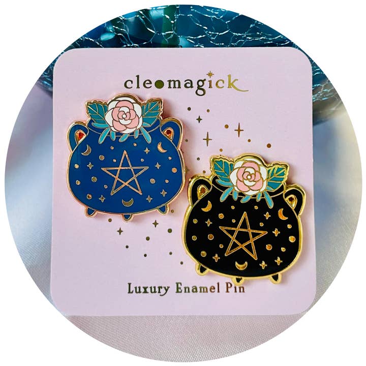 CAULDRON ENAMEL PIN GIFT SET for wholesale by CLEOMAGICK