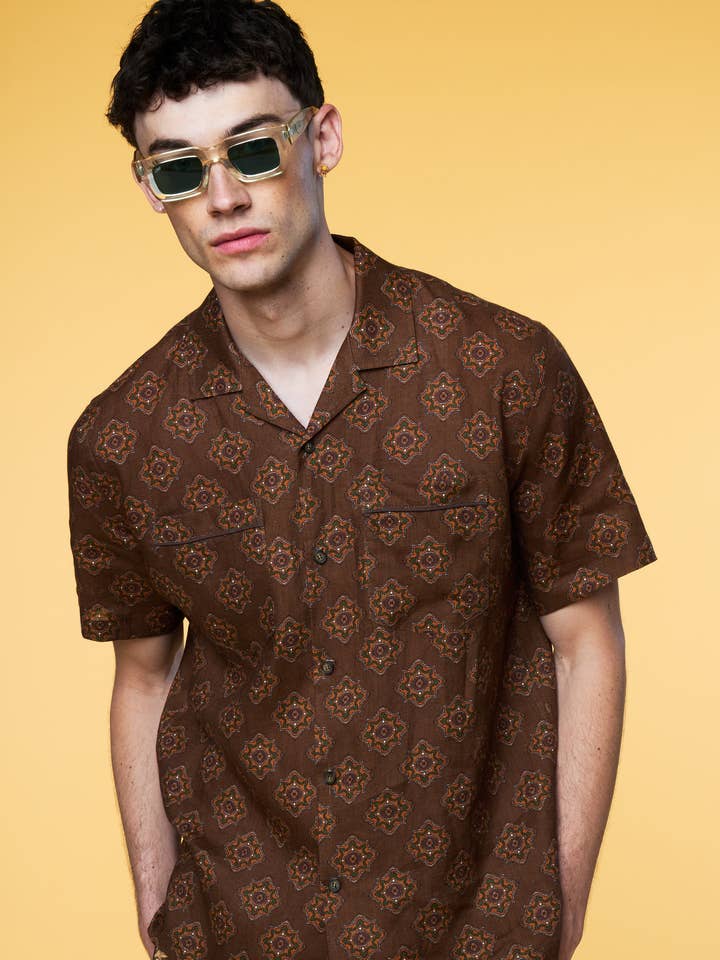 Camisa de Manga Corta - Estampado Geométrico para venta al por mayor de Paul Jays