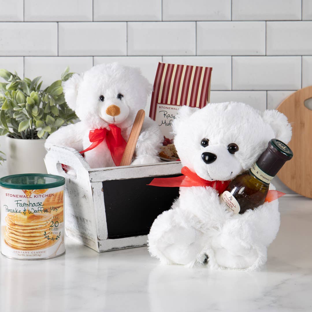 Willow Group - Wholesale Stuffed/Plush Toy - Kids & Baby - White Bear Plush w/ Red Bow for Gift Baskets6