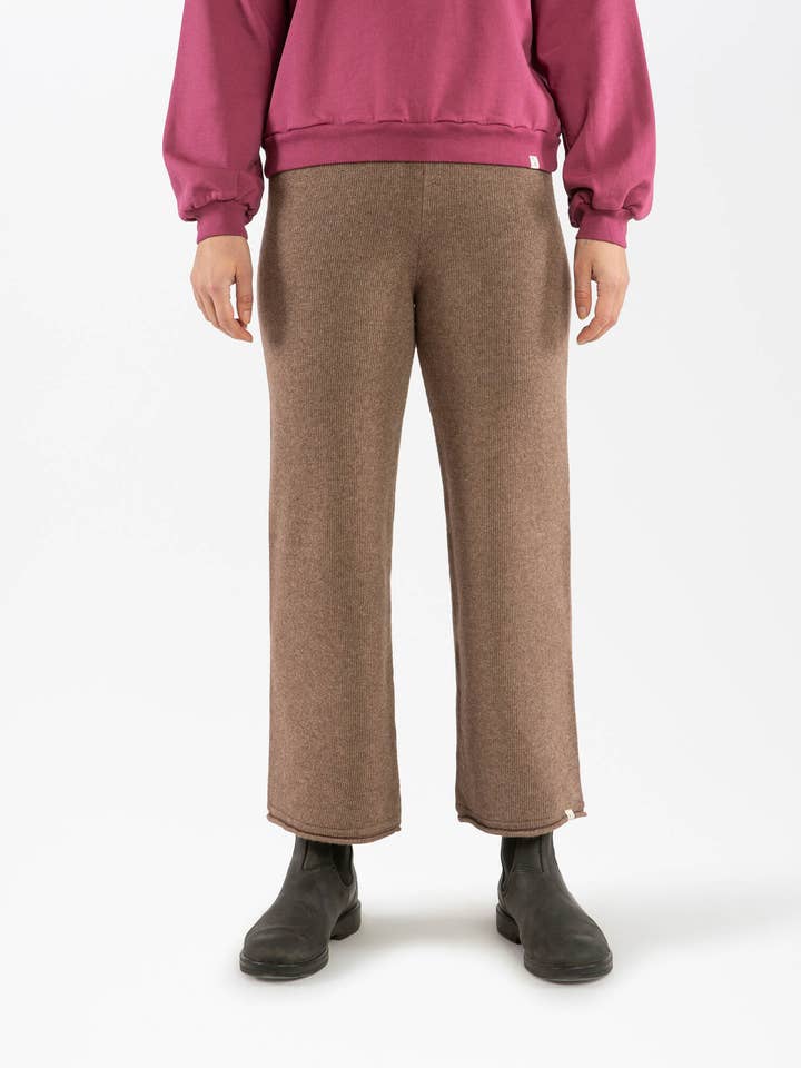 Matona - Wholesale Pants - Women's - Knitted Culotte sepia0