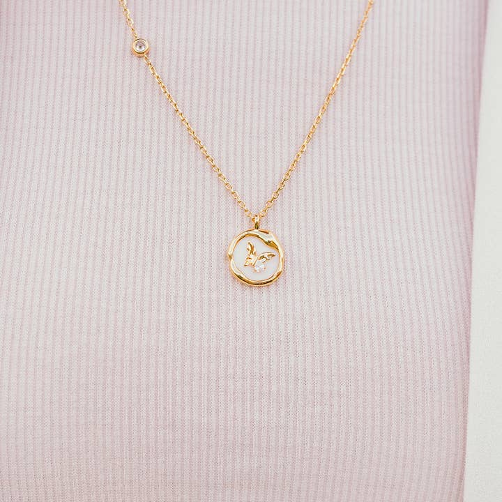 Harma - Wholesale Pendant/Charm Necklace - Ethereal Flutter Butterfly Bolo Necklace4