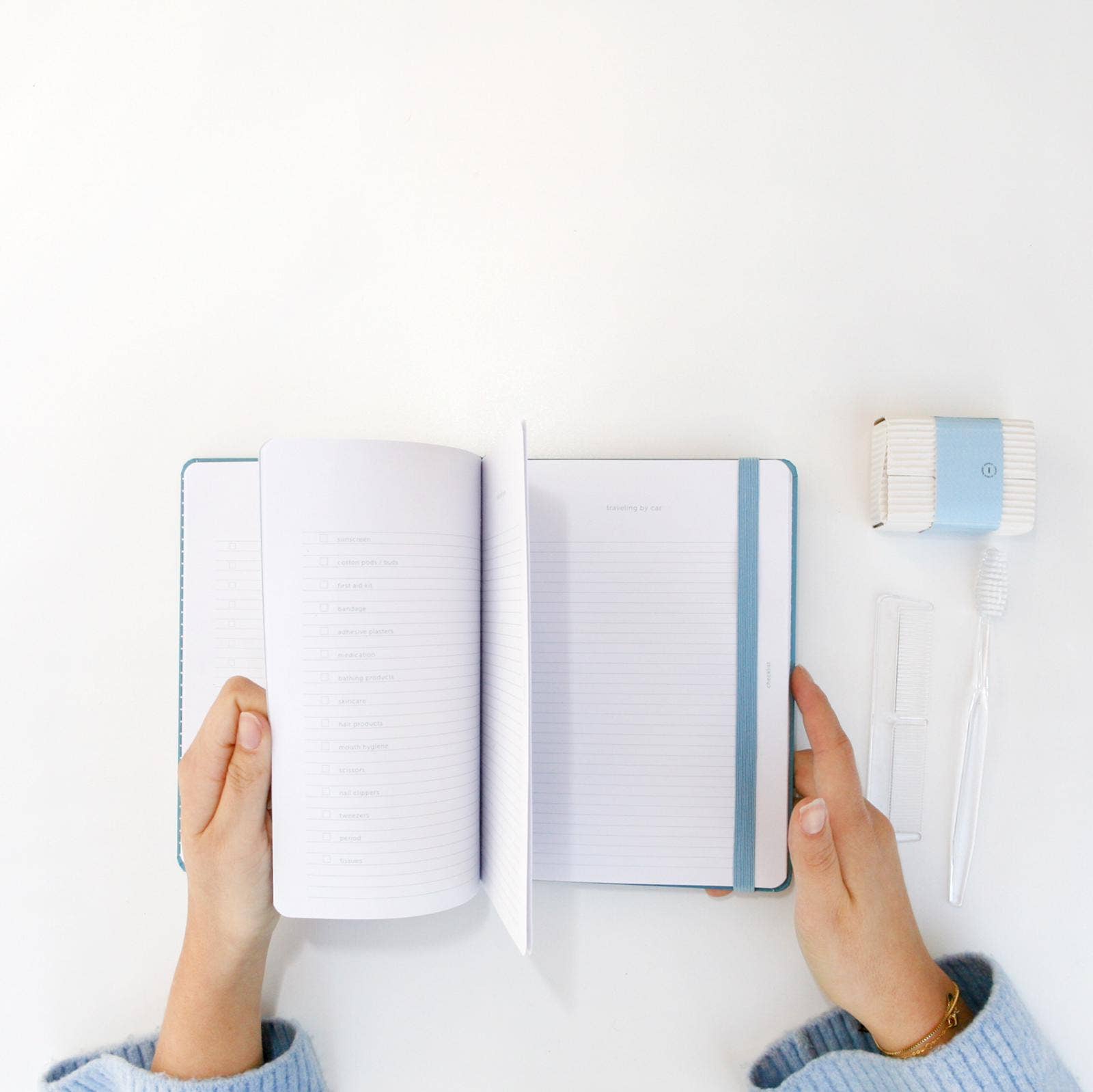 Blue Travel Journal for wholesale on Faire4