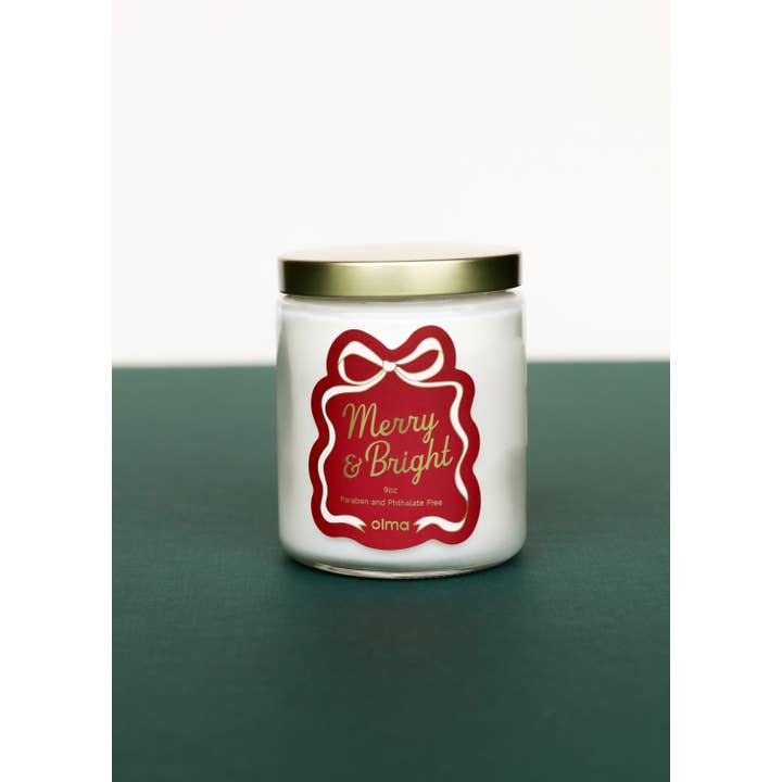 JaxKelly Candles - Wholesale Jar/Filled Candle - Merry & Bright - Holiday Christmas Candle - 9oz Clear 3