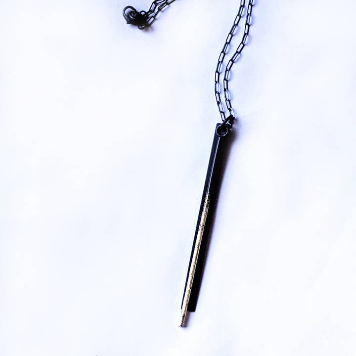 Solder & Sage – Großhandel Y- & Lasso-Halsketten – Stahlbarren mit Goldfolien-Halskette1