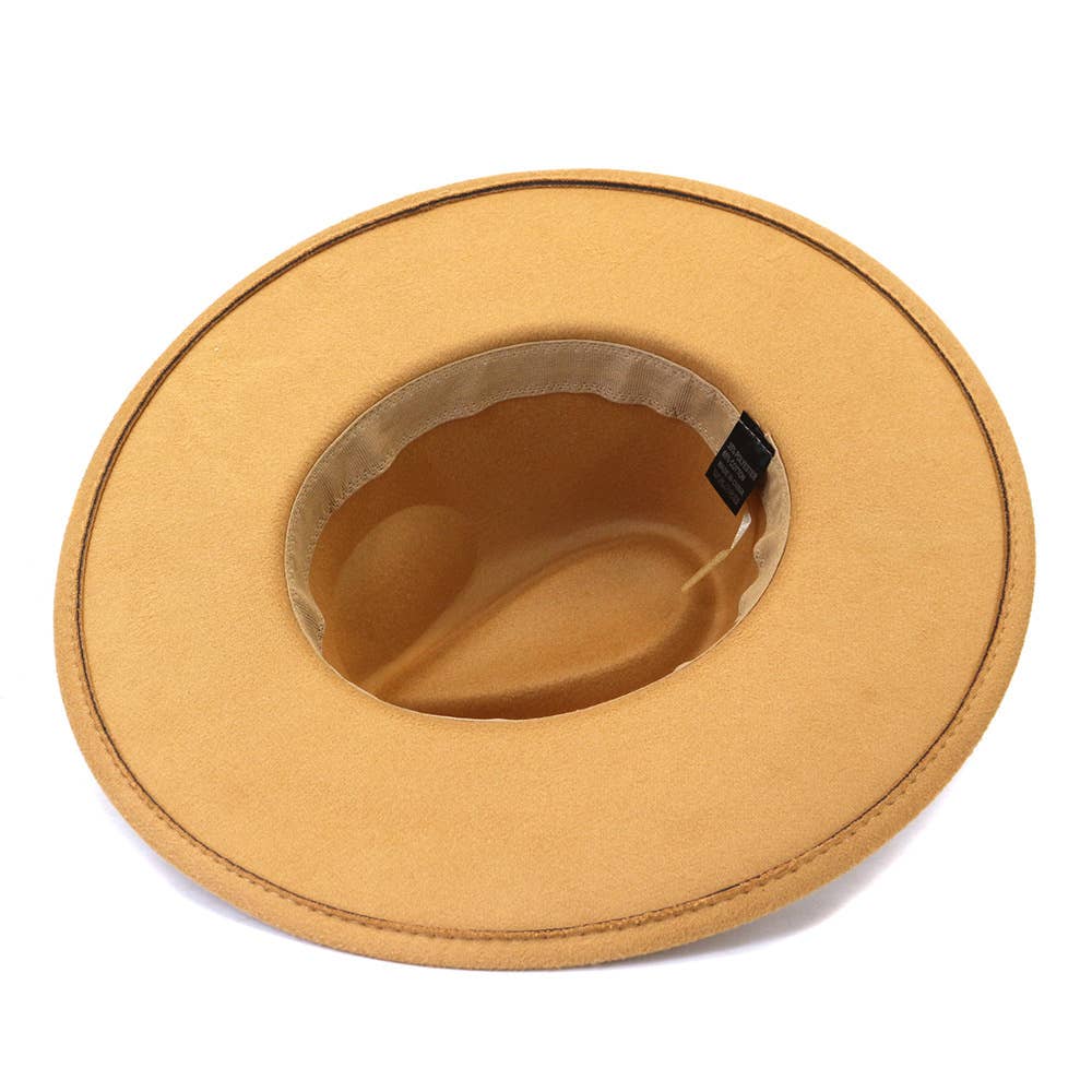 Suzie Q USA - Wholesale Fedora - Women's - Camel Chain Big Brim Peach Heart Top Hat26