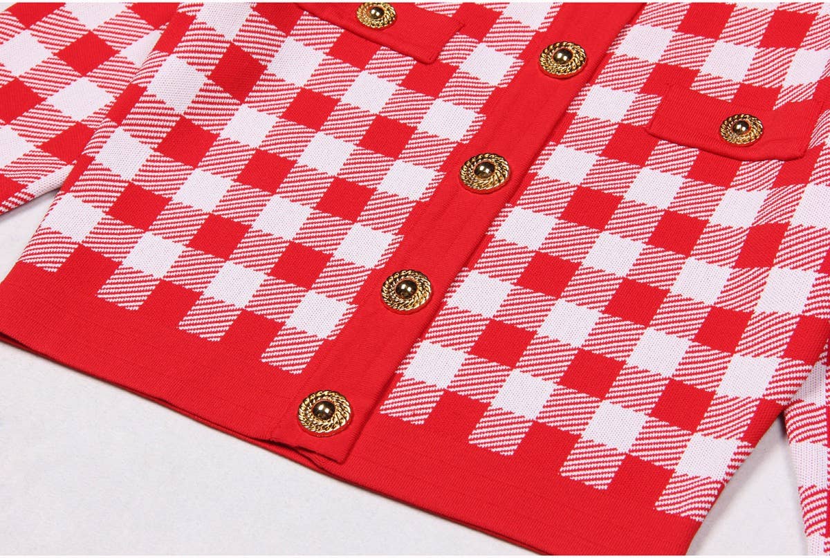 Productseeker - Wholesale Cardigan - Women's - JK071 Chic Plaid Cardigan Jacket - Autumn Essential4