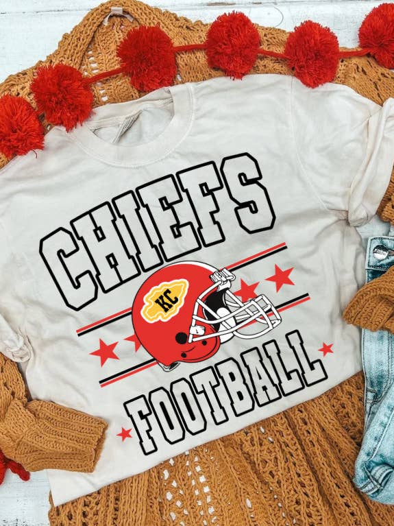 CHIEFS STARS AND STRIPES TEE (IVORY CC) for wholesale by Southern Babe Wholesale