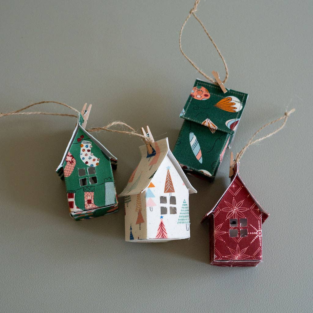 Gossling Organics - Wholesale Ornament - Holiday Fabric House Luminary9