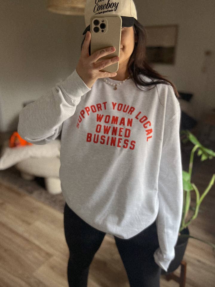 WE THE BABES - Wholesale Graphic Sweatshirt - Women's - Support your local woman owned business sweatshirt - Ash