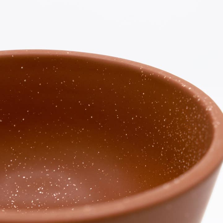 MARMEDA - Wholesale Decorative Plate/Dish/Bowl - Brown Speckled Medium Compote Bowl