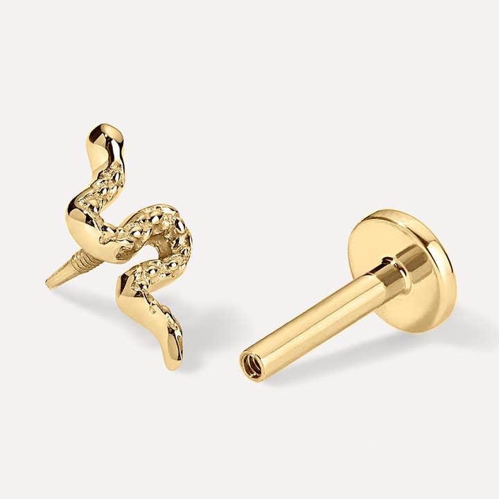 Snake Threaded Stud for wholesale by Kelly Bello Design