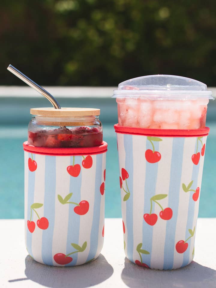 Cherry Striped Drink Sleeve and other Purchase Wholesale cool. Free Returns & Net 60 Terms on Faire trending on Faire.
