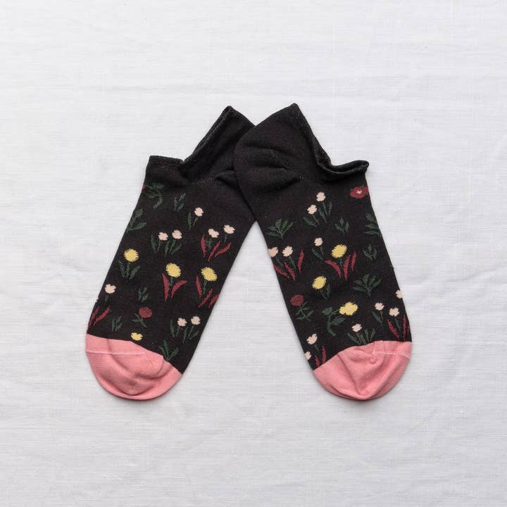 Semis Faux Black Socks for wholesale by Bonne Maison