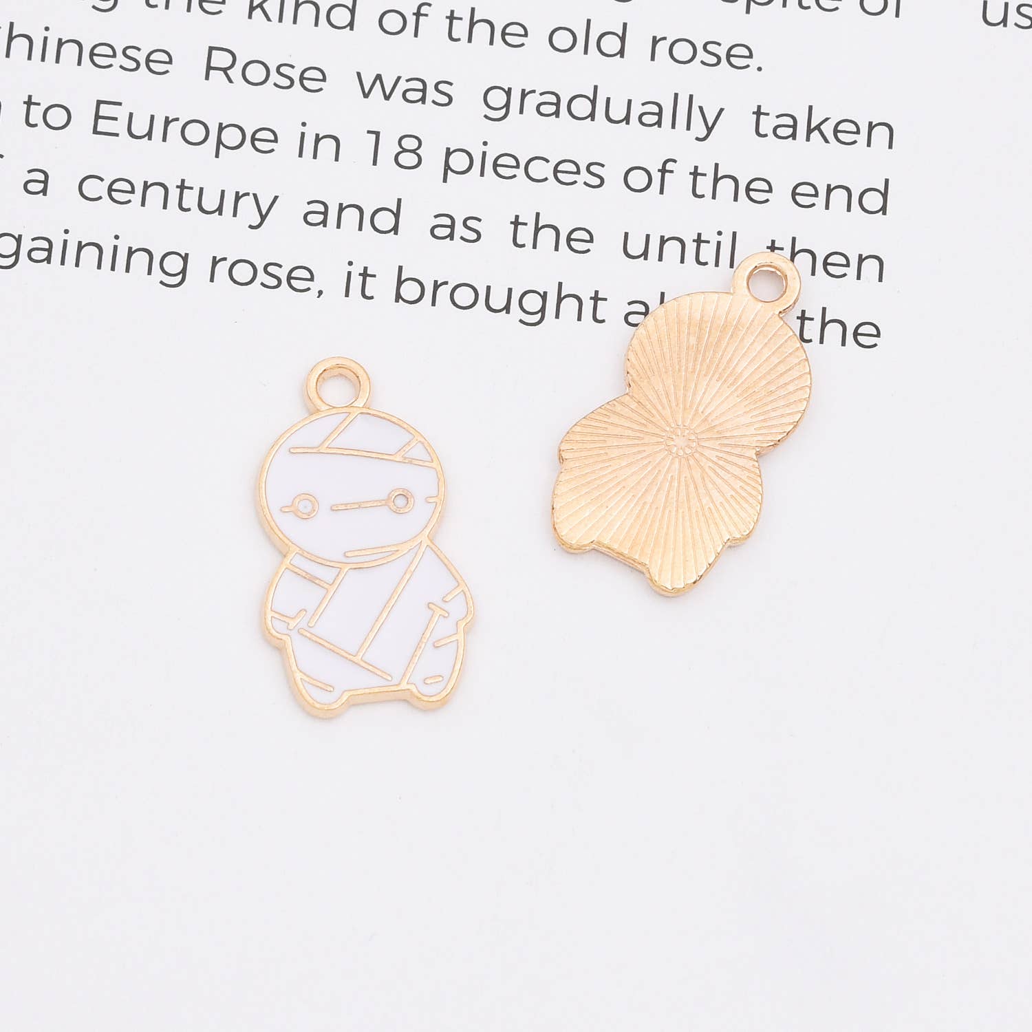 findings4uGem – wholesale Hänge-/berlockhalsband – Guldpläterad Emalj Halloween Fint Berlockhänge, CP215016