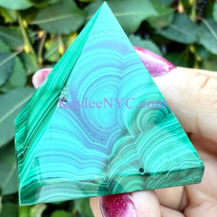 KayleeNYC - Wholesale Spiritual Stone/Crystal - 1 lb Natural Malachite Pyramid Crystal Healing7
