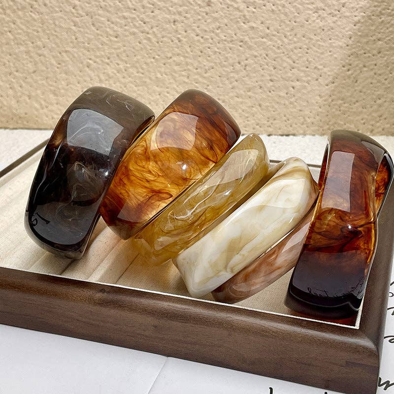 Dipped Shop - Vente Bracelet manchette - Bracelet manchette large vintage en acétate irrégulier DP25D7146