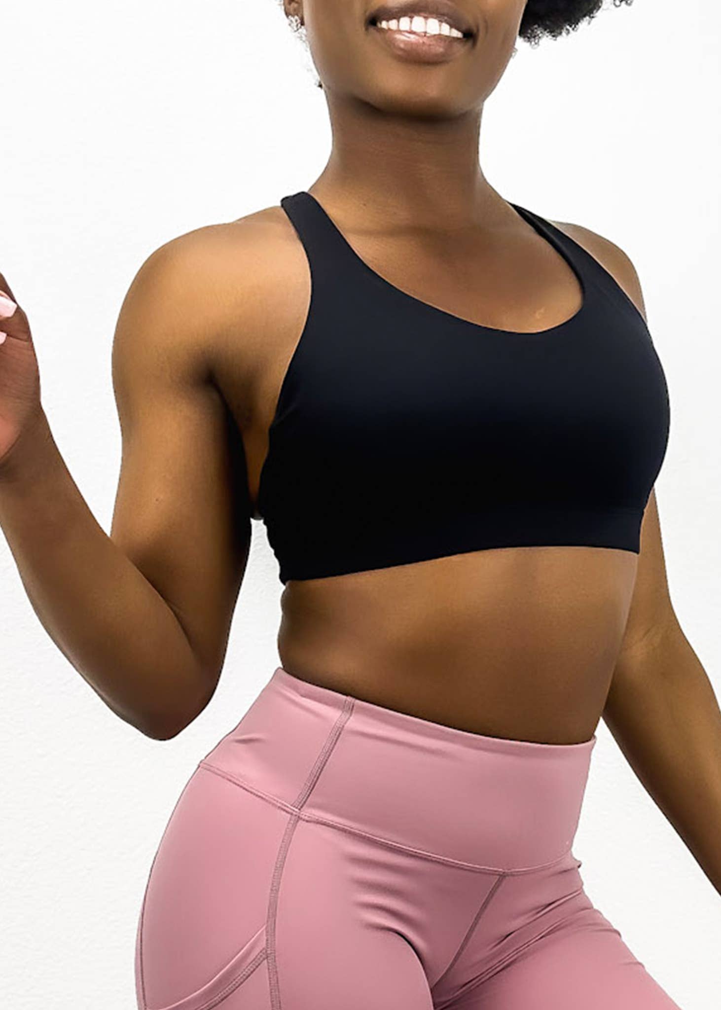 Active by Anna-Kaci - Wholesale Sports Bra - Women's - Soft Buttery V-Shape Back Straps Fitness Sports Bra4