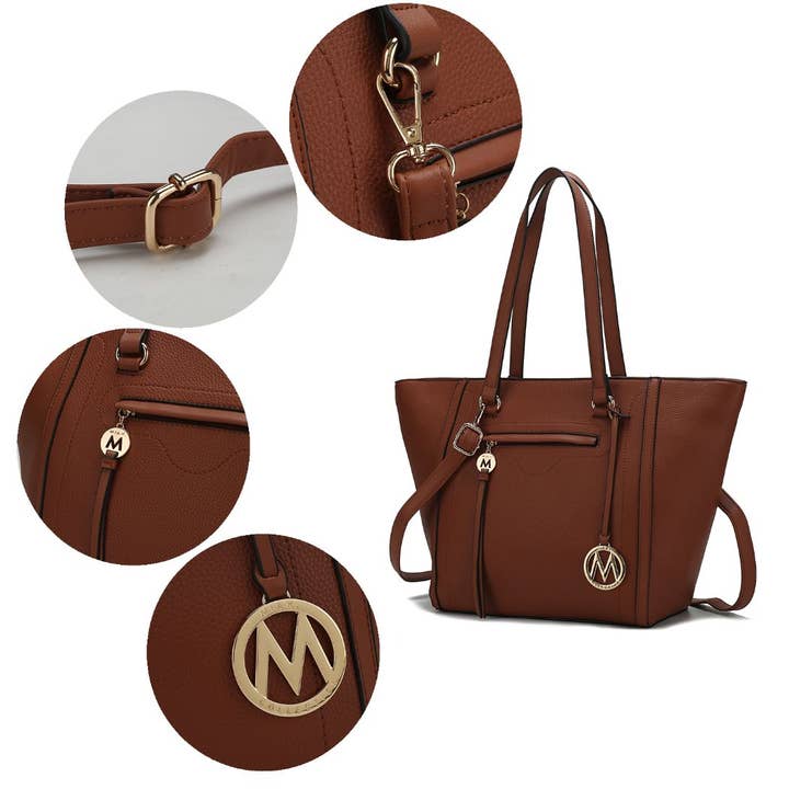 MKF Collection - Wholesale Tote Bag - Women's - Alexandra Vegan Leather Women Tote Bag with Wallet by Mia K