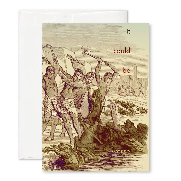 “It could be worse” A6 greeting card for wholesale by Pictrix Design