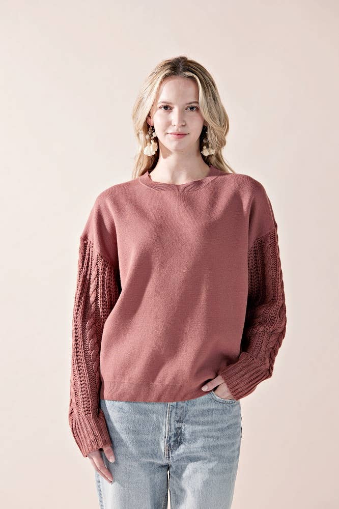 noflik – wholesale Knitted jumper – Women′s – INT1031 Cable Slve Sweater- 6pcs Pack $5.75/unit (72%OFF)28
