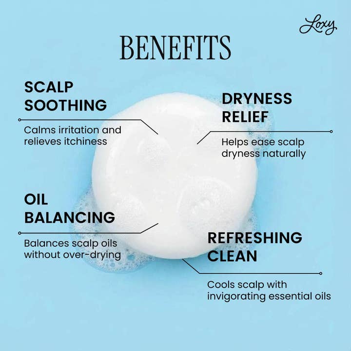 Loxy – Großhandel Shampoo-Puck/festes Shampoo – SOOTHE: Shampoo-Bar für trockene Kopfhaut mit Teebaumöl & Pfefferminzöl1