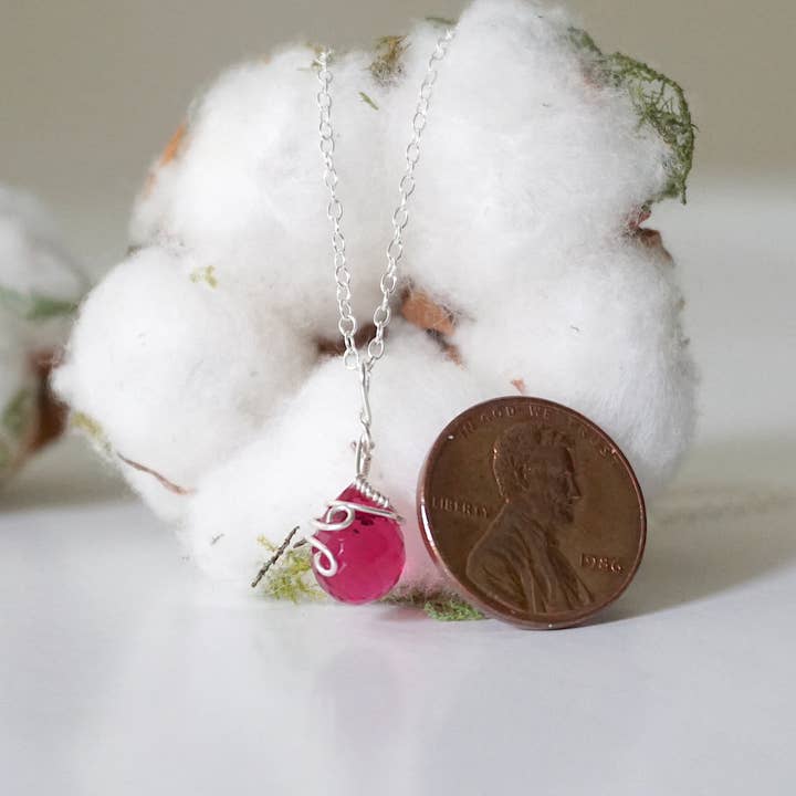 Raw Stone Elegance - Vente Colliers à pendentif - Collier en tourmaline rose, breloque rose, cadeaux en cristal d'octobre4